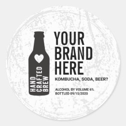 Gepersonaliseerde Ronde fles of inbliketiketten Ronde Sticker
