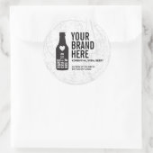 Gepersonaliseerde Ronde fles of inbliketiketten Sticker (Tas)