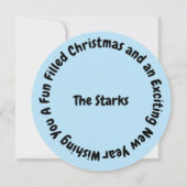 Gepersonaliseerde ronde Florida Snowman Beach Kers Feestdagenkaart (Achterkant)