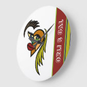 Gepersonaliseerde ronde hartwandklok grote klok (Hoek)