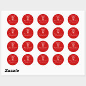 Gepersonaliseerde ronde kerstcadeaustickers sticker (Vel)