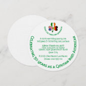 Gepersonaliseerde ronde met Duitse Ierse Amerikaan Kaart (Voorkant / Achterkant)