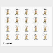 Gepersonaliseerde ronde stickers - Miss Hare (Vel)