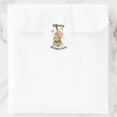 Gepersonaliseerde ronde stickers - Miss Hare (Tas)