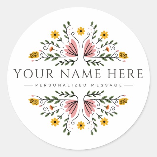 Gepersonaliseerde ronde Stickers |  STICKER (Voorkant)