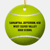 Gepersonaliseerde ronde tennisbal sport Ornament (Voorkant)