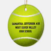 Gepersonaliseerde ronde tennisbal sport Ornament (Links)