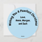 Gepersonaliseerde ronde weimaraner Dog Kerstmis Feestdagenkaart (Achterkant)