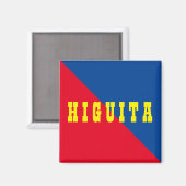 Gepersonaliseerde Rood Blauw Geel Higuita Magneet (Voorkant / Achterkant)