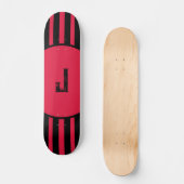 Gepersonaliseerde rood en zwart persoonlijk skateboard (Voorkant)
