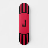 Gepersonaliseerde rood en zwart persoonlijk skateboard (Voorkant)