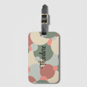 Gepersonaliseerde rood-groene moleculen bagagelabe bagagelabel (Voorkant (verticaal))