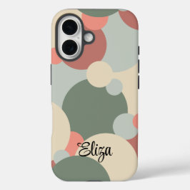 Gepersonaliseerde rood-groene moleculen iPhone cas iPhone 16 Hoesje