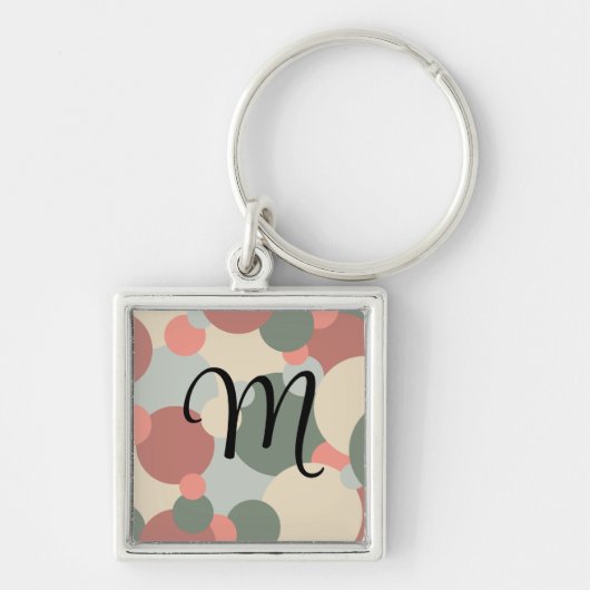 Gepersonaliseerde rood-groene moleculen sleutelhan sleutelhanger (Voorkant)