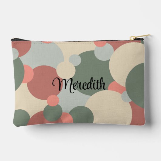 Gepersonaliseerde rood-groene moleculen toilettas etui (Achterkant)