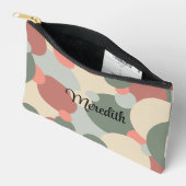 Gepersonaliseerde rood-groene moleculen toilettas etui (Open)