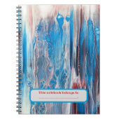 Gepersonaliseerde rood wit blauw Abstracte Notitie Notitieboek (Voorkant)