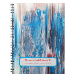 Gepersonaliseerde rood wit blauw Abstracte Notitie Notitieboek