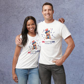 Gepersonaliseerde rood wit & verwacht ouders t-shirt