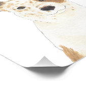 Gepersonaliseerde roodwitte of rode keelhond foto afdruk (Hoek)