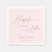 Gepersonaliseerde Roos Gold Blush Bruiloft Servet (Voorkant)