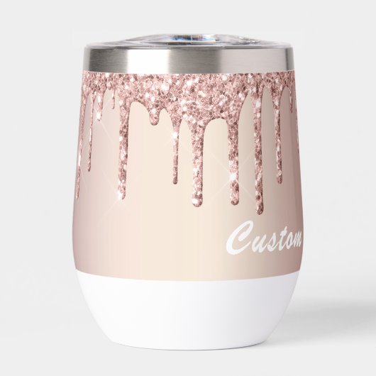 Gepersonaliseerde Roos Gold Glitter Uw aangepaste (Voorkant)