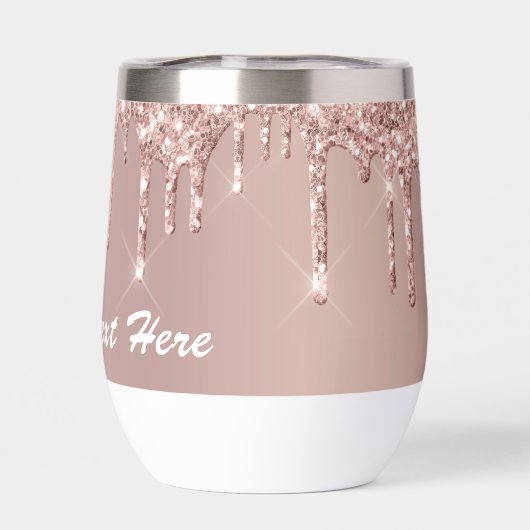 Gepersonaliseerde Roos Gold Glitter Uw aangepaste (Achterkant)