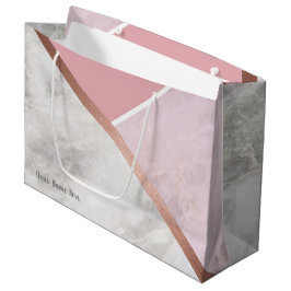 Gepersonaliseerde Roos Gold Grote Giftbag Large Cadeautasje