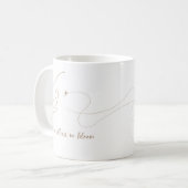 Gepersonaliseerde Roos Gold Line Art Mindfulness Q Koffiemok (Voorkant links)
