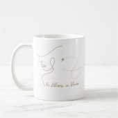 Gepersonaliseerde Roos Gold Line Art Mindfulness Q Koffiemok (Links)