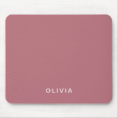 Gepersonaliseerde Roos Gold Monogram Naam Muismat (Voorkant)