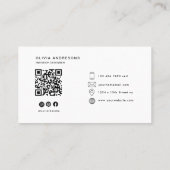 Gepersonaliseerde Roos Gold Monogram Naam Visitekaartje (Achterkant)