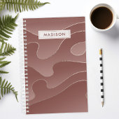 Gepersonaliseerde Roos Gold Ombre Waves Planner