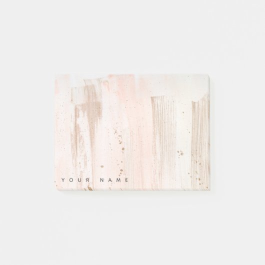 Gepersonaliseerde Roos Gold Splash Effect Post It  Post-it® Notes (Voorkant)