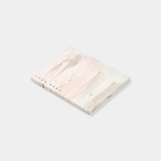 Gepersonaliseerde Roos Gold Splash Effect Post It  Post-it® Notes (Schuin)