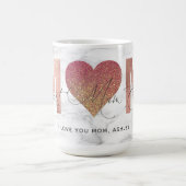 Gepersonaliseerde Roos Goud Beste Mama Quote Moede Koffiemok (Center)