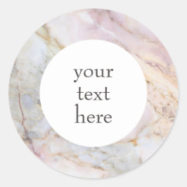 Gepersonaliseerde Roos Goud Marmer Grijs Stickers