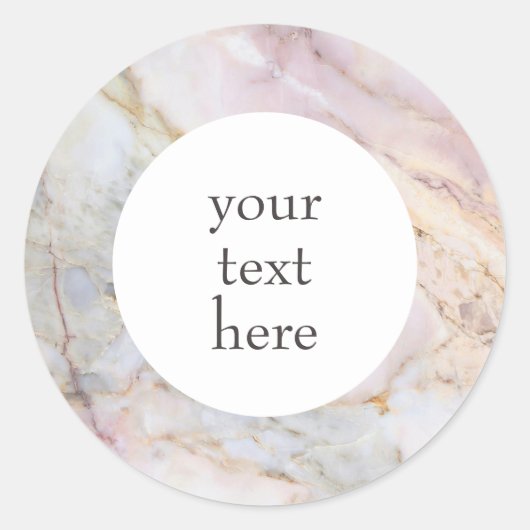 Gepersonaliseerde Roos Goud Marmer Grijs Stickers (Voorkant)