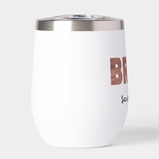 Gepersonaliseerde Roos gouden bruid naam (Voorkant)