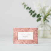 Gepersonaliseerde Roos gouden folie Visitekaartjes (Staand voorkant)