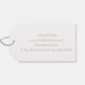 Gepersonaliseerde Roos Gouden Folie Wit Gift Label Cadeaulabel (Achterkant Horizontaal)