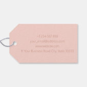 Gepersonaliseerde Roos Gouden Folie Wit Roze Gift  Cadeaulabel (Achterkant Horizontaal)