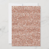 Gepersonaliseerde Roos gouden glitter bruids brunc Kaart (Achterkant)