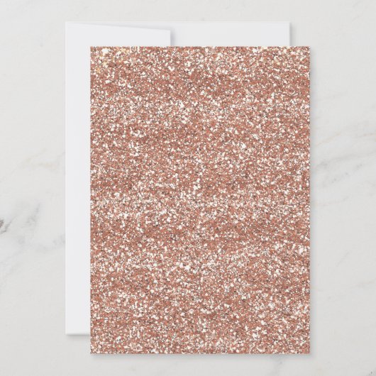 Gepersonaliseerde Roos gouden glitter bruids brunc Kaart (Achterkant)