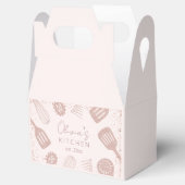 Gepersonaliseerde Roos Gouden Glitter Koken Gereed Bedankdoosjes (Geopend)