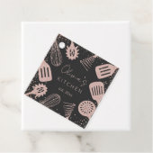 Gepersonaliseerde Roos Gouden Glitter Koken Gereed Bedankjes Labels (In situ)