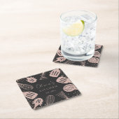 Gepersonaliseerde Roos Gouden Glitter Koken Gereed Kartonnen Onderzetters (Insitu)