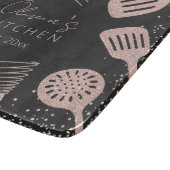 Gepersonaliseerde Roos Gouden Glitter Koken Gereed Snijplank (Hoek)