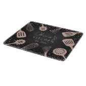 Gepersonaliseerde Roos Gouden Glitter Koken Gereed Snijplank (Hoek)