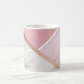 Gepersonaliseerde Roos gouden koperen marmeren Mok (Center)